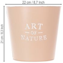 kohteita Sinkkiruukku, metallinen istutusastia, antiikkiruusu, Ø22cm, korkeus 21cm