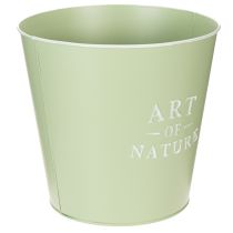 kohteita Sinkkiruukku, metallinen istutuskone, mintunvihreä, Ø22cm, korkeus 21cm