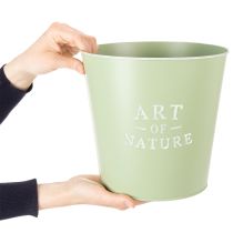 kohteita Sinkkiruukku, metallinen istutuskone, mintunvihreä, Ø22cm, korkeus 21cm
