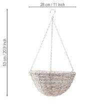 kohteita Kukkaruukku ripustettava olki luonnonvalkoinen Ø28cm K15cm 2kpl