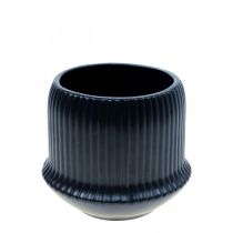 Kukkaruukun keraaminen istutuskoneen urat mustat Ø10cm K8,5cm