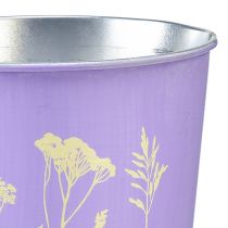 kohteita Metallinen kukkaruukku, kukkaistutusastia, violetti, Ø11.5cm, korkeus 11.5cm