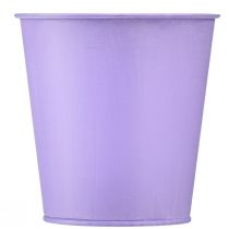 kohteita Kukkaruukku metallinen istutuskone violetit kukat Ø10cm K10,5cm