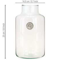 kohteita Kukkamaljakko lasinen koristemaljakko kaulalla kirkas Ø14,5cm K25cm