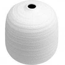 kohteita Kukkamaljakko, keraaminen maljakko, koristemaljakko valkoinen Ø22cm K22,5cm