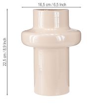 kohteita Metallinen kukkamaljakko, ruskea cappuccino-emali, Ø17 cm, korkeus 23 cm