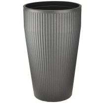 kohteita Lattiamaljakko muovinen istutusastia antrasiitti Ø28cm K46.5cm