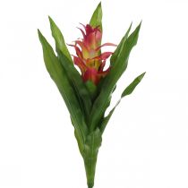 Bromeliad keinotekoinen Pinkki Tekokukka kiinnitettäväksi 54cm