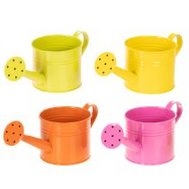 kohteita Värikäs koristeellinen kastelukannu, Ø11cm, korkeus 9,5cm, istutukseen, kevätpöytäkoriste, metallia, 8 kpl setti