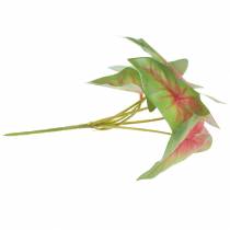kohteita Keinotekoinen caladium kuusilehtinen vihreä/vaaleanpunainen keinotekoinen kasvi kuin todellinen!