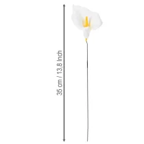 kohteita Keinotekoinen kalla keltaisilla heteillä, koristeellisilla kukilla, 35 cm, 10 kpl