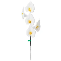 kohteita Keinotekoinen kalla keltaisilla heteillä, koristeellisilla kukilla, 35 cm, 10 kpl