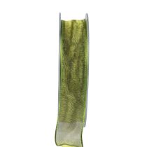 Sifonki nauha organza nauha koristeellinen nauha organza vihreä 15mm 20m