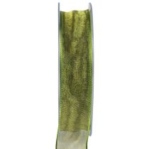 kohteita Sifonki nauha organza nauha koristeellinen nauha organza vihreä 25mm 20m