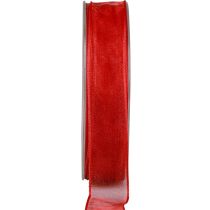 kohteita Sifonki nauha organza nauha koristeellinen nauha organza punainen 25mm 20m