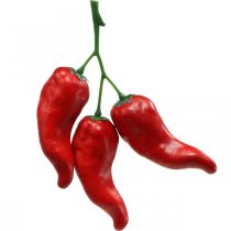 Punainen chili paprika deco ruokanukke 9cm 3kpl oksalla