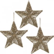 kohteita Joulukuusikoristeet, Adventtikoristeet, tähtiriipukset kultaiset W20,5cm 6 kpl