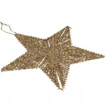 kohteita Joulukuusen koristeet, adventtikoristeet, tähtiriipus kultainen L20.5cm 6 kpl