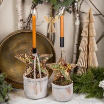 kohteita Joulukuusikoristeet, Adventtikoristeet, tähtiriipukset kultaiset W30cm 4 kpl