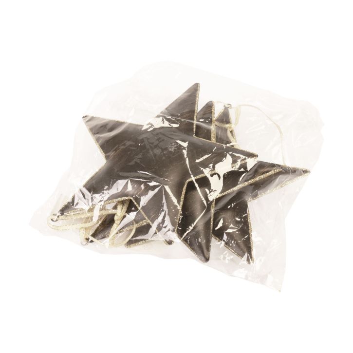 kohteita Joulukuusi koristelu tähti metalli musta kulta Ø15cm 3 kpl