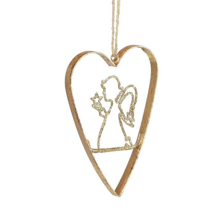 kohteita Joulukuusikoristeet sydän metalliset sydämet koristeet kultaiset 12cm 6kpl