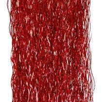 kohteita Joulukuusikoristeet Joulu, aaltoileva hopealanka punainen hohtava 50cm