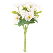 kohteita Keinotekoinen jouluruusujen kimppu, joulukimppu, 35 cm, 6 kpl
