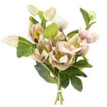 kohteita Jouluinen ruusu-tekokukkakoriste, 30 cm nippu, 4 kpl