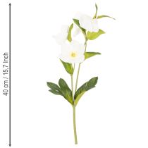 kohteita Jouluruusu Tekokukka Valkoinen Koristeellinen Tekokukka Kimpussa, 40cm, 4 Kappaletta