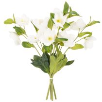 kohteita Jouluruusu Tekokukka Valkoinen Koristeellinen Tekokukka Kimpussa, 40cm, 4 Kappaletta