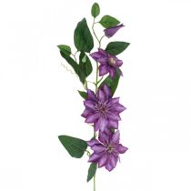 Keinotekoinen klematis, silkkikukka, koristeoksa klematiksen kukilla violetti L84cm