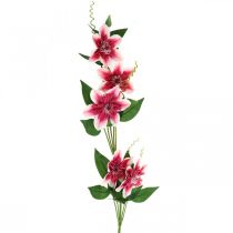 Clematis-oksa 5 kukkaa, tekokukka, koristeoksa vaaleanpunainen, valkoinen L84cm