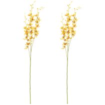 kohteita Keinotekoinen Cymbidium-orkidea kukkavarreksi tyylikkääseen koristeeseen, 95 cm, 2 kpl