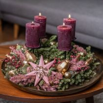 DIY box Advent seppele punainen moderni kuiva seppele Advent Ø34cm