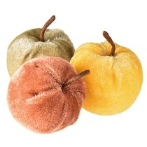 kohteita Koristeellinen omenakangas omena sametti ruskea keltainen Ø5cm K6cm 12 kpl