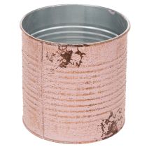 kohteita Koristeellinen peltirasia, antiikkiruusu, metallinen pelti istutukseen, Ø11cm, korkeus 10.5cm