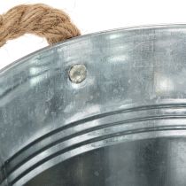 kohteita Koristeellinen ämpäriruukku metallinen köysikahvoilla Ø20cm