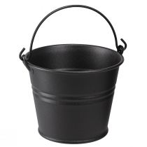 kohteita Koristeellinen ämpäri metallinen kukkaruukun kahva musta Ø14cm 3kpl