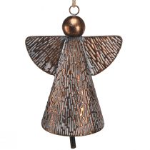 kohteita Koristeellinen enkeli metallikello pronssi valkoinen luonnollinen 21x13,5x24cm