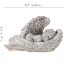 kohteita Koristeellinen nukkuva enkeli siivillä enkelihahmo hauta 22,5 cm
