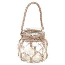 kohteita Koristeellinen lasi makrameen kuoret merellinen Ø11cm K12.5cm 2kpl