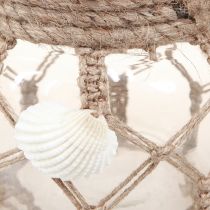 kohteita Koristeellinen lasi makrameen kuoret merellinen Ø11cm K12.5cm 2kpl