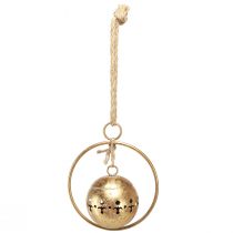 kohteita Koristeellinen kello kultainen ripustuskoristelu metalli luonnollinen Ø14cm