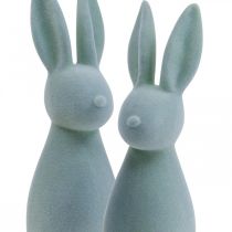 kohteita Koristeellinen pääsiäispupu Flocked – 2. valinta – Harmaanvihreä H29,5cm 2 kpl
