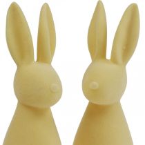kohteita Koristeellinen pääsiäispupu – 2. valinta – Flocked vaaleankeltainen K29,5cm 2 kpl