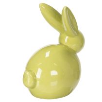 kohteita Koristeellinen pupu, keltainen, vihreä, ruskea, moderni keraaminen pääsiäishahmo, 8,5 cm, 3 kpl