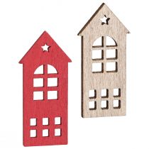 kohteita Koristeellinen talon hajontakoristelupuu luonnonpunaisena 2×4,5cm 72 kpl