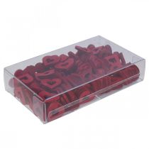 kohteita Koristesydämet hajontakoristeet puiset sydämet punaiset Ø2cm 144p