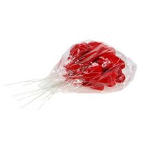 kohteita Koristesydämet flokoitu 6cm punainen 18 kpl