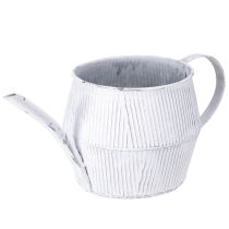 kohteita Koristeellinen metallikannu valkoinen vintage 28cmx13cmx12.5cm